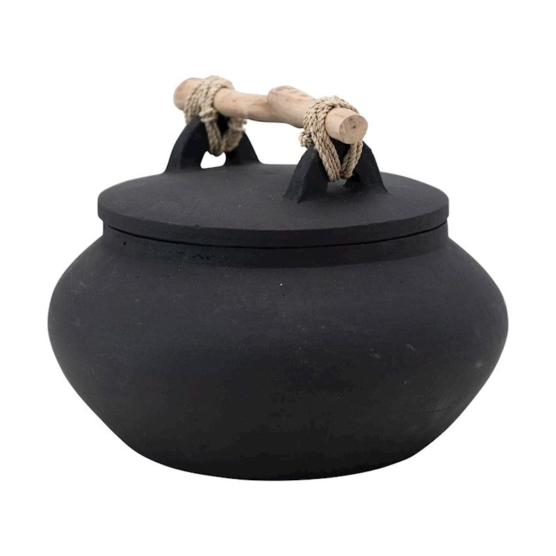 10" Black Jar w/ Handle