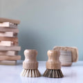 3" Beach Wood Dishes Brush
