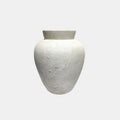 11" Textured Terracotta Vase, Ivory