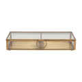 9"L x 4-1/4"W Glass Box w/ Brass Frame