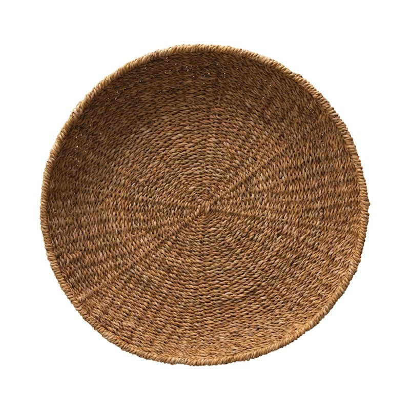 Round Seagrass + Iron Frame Tray