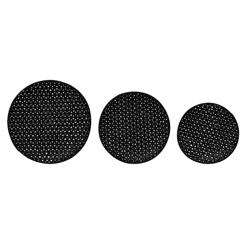 Black Round Tray
