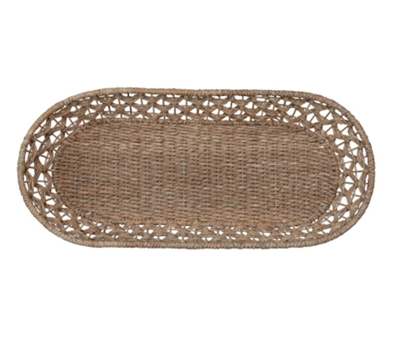 Decorative Hand-Woven Seagrass Basket