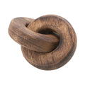7"L x 6"W Mango Wood Chain Link, Burnt Finish