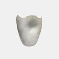 10" Abstract Textured Terracotta Vase, Ivory