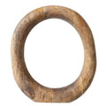 10-1/2"H x 9-1/2"W Mango Wood Standing Circle Decor