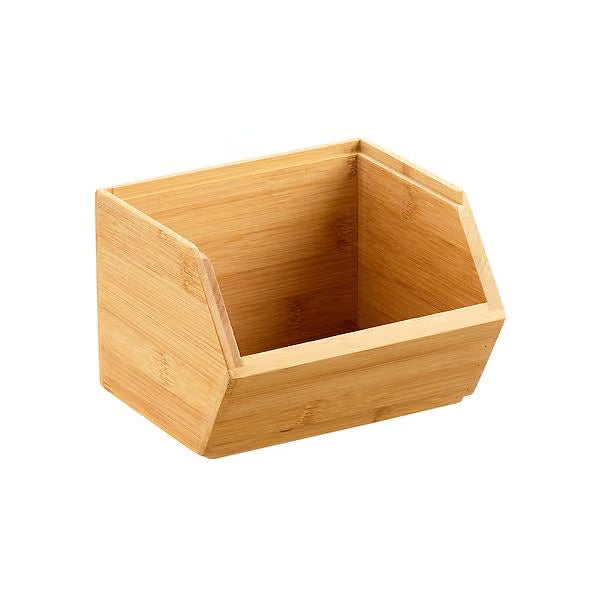 Mini Stacking Bamboo Bin Natural