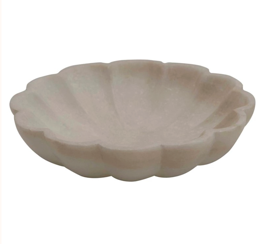 Marble Flower Bowl