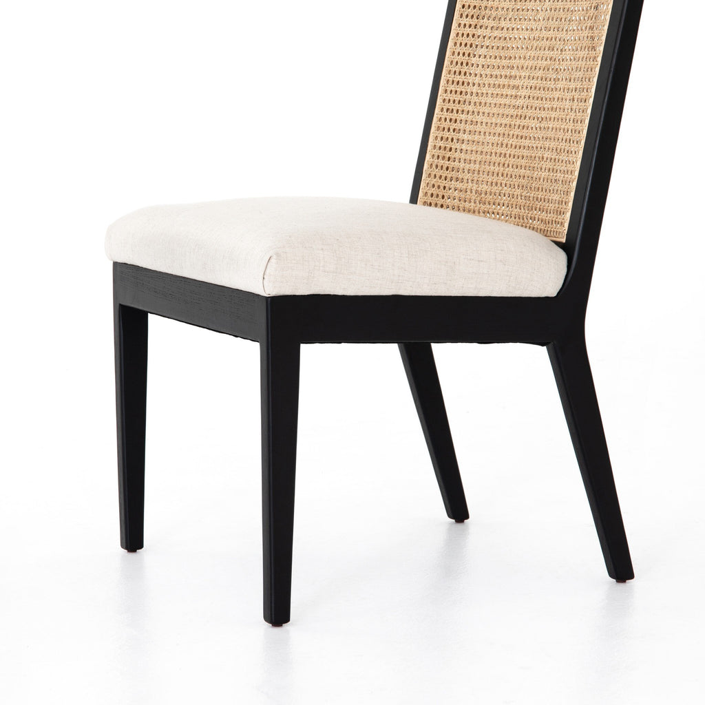 Antonia Cane Armless Dining Chair - Savile Flax
