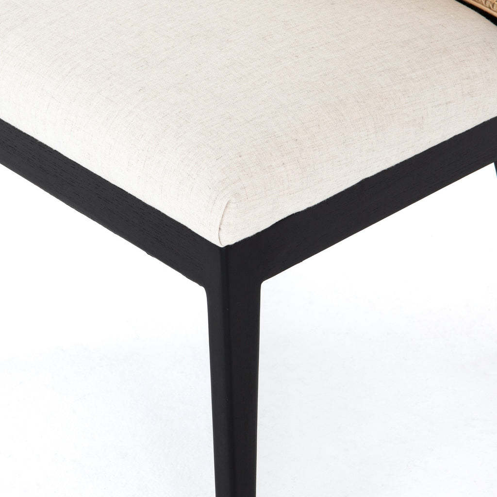 Antonia Cane Armless Dining Chair - Savile Flax