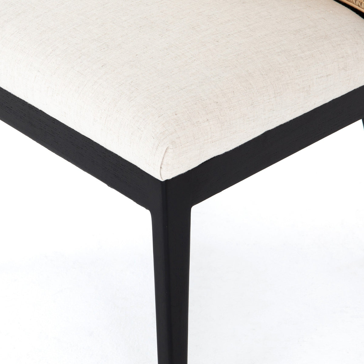 Antonia Cane Armless Dining Chair - Savile Flax