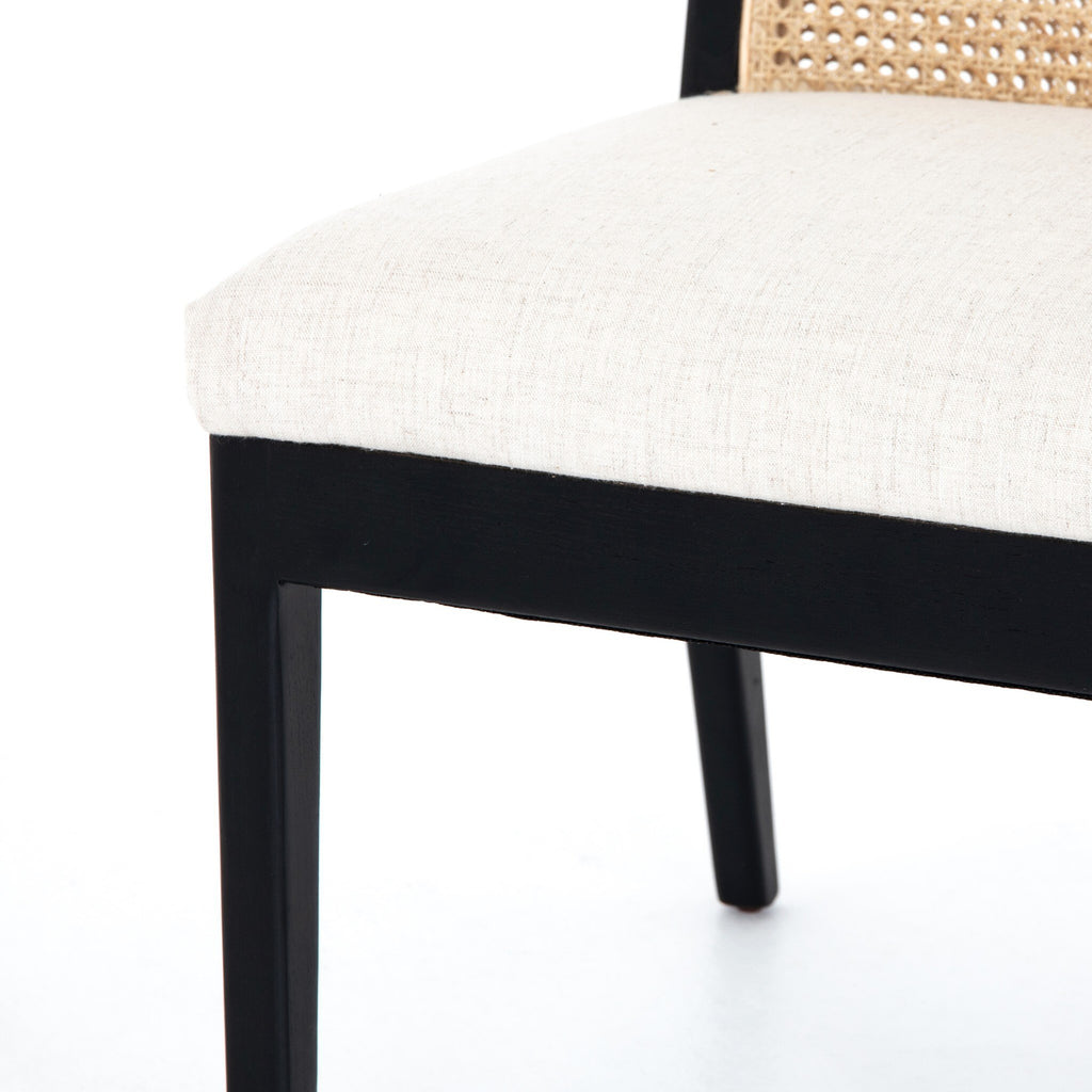 Antonia Cane Armless Dining Chair - Savile Flax