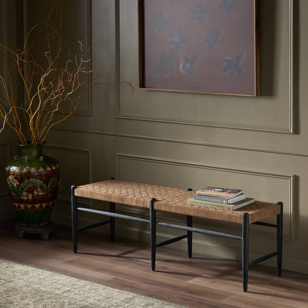 Wyatt Bench - Coffee Suede