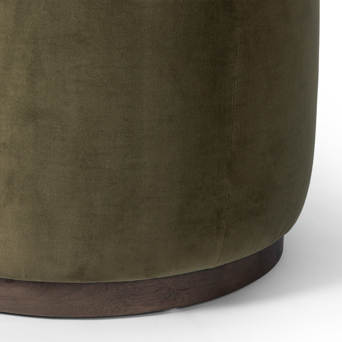 Sinclair Round Ottoman - Surrey Olive