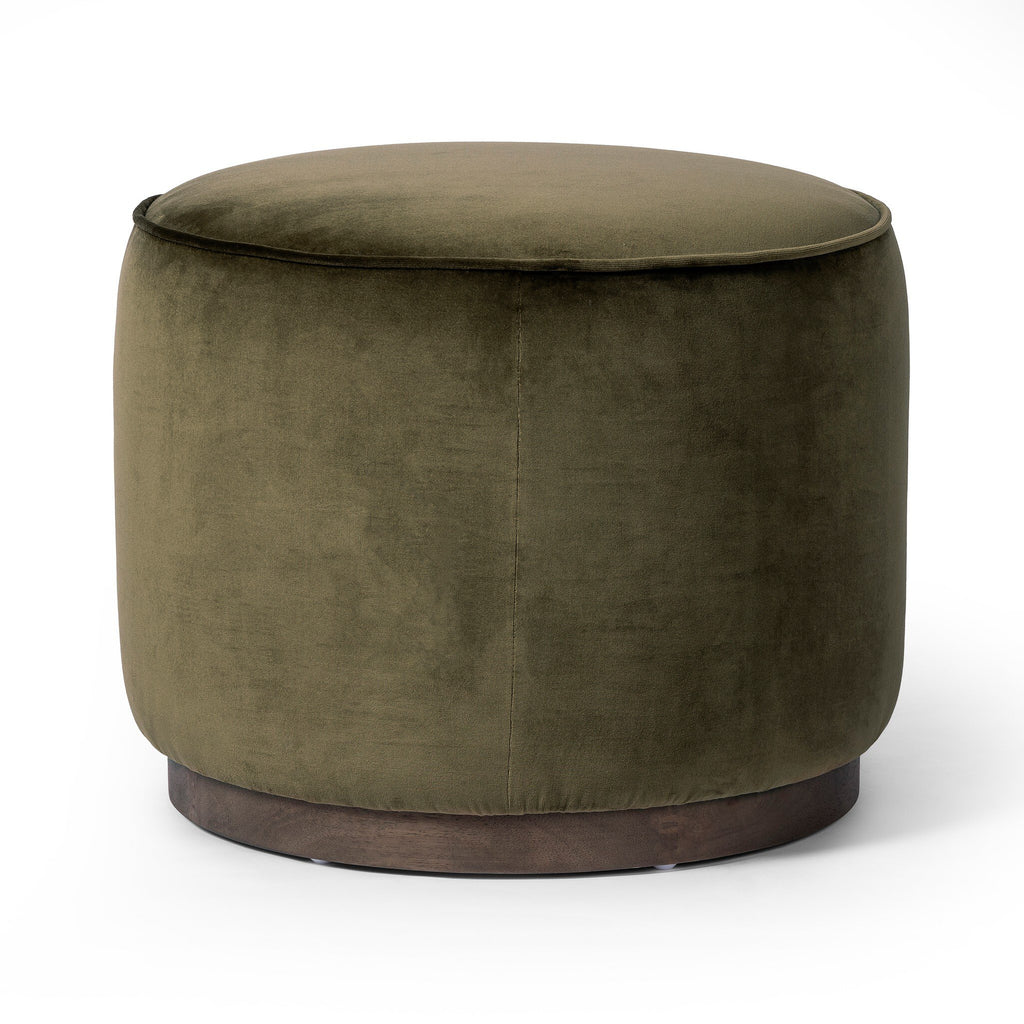Sinclair Round Ottoman - Surrey Olive