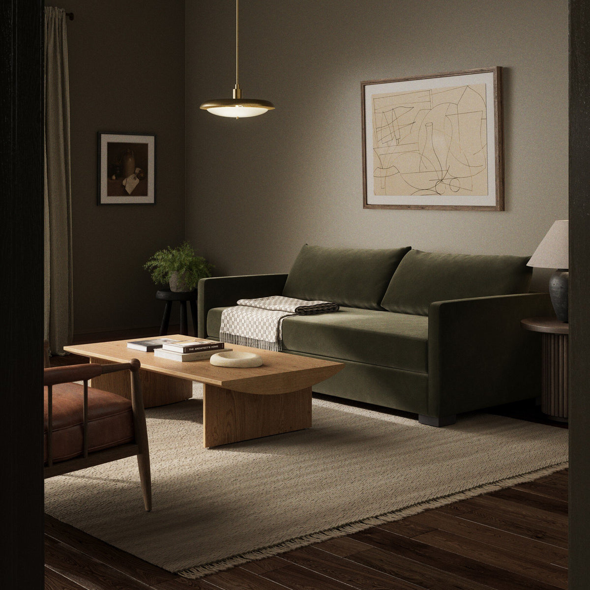 Wickham Sleeper Sofa - Surrey Olive