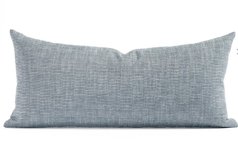 15x32 lumbar pillow, chambray - (w/ insert)