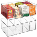 3.5"H x 6"W x 10.5"D Clear Bin w/ Dividers