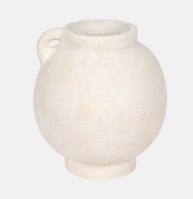 Bulbous Jug With Handle, White
