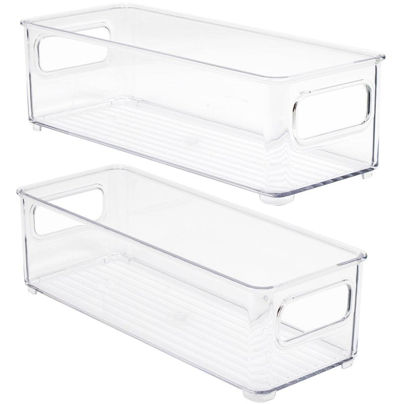 4x10" Narrow Clear Bin w/ Handle