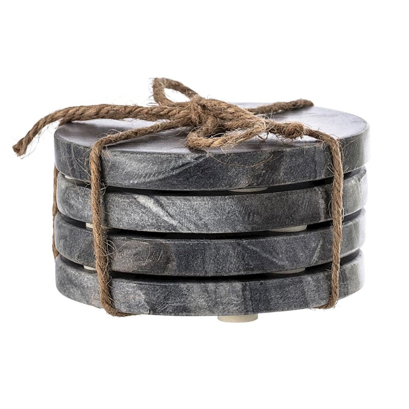 black round marble coaster