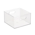 10" Square x 6"H Clear Bin w/ Handles