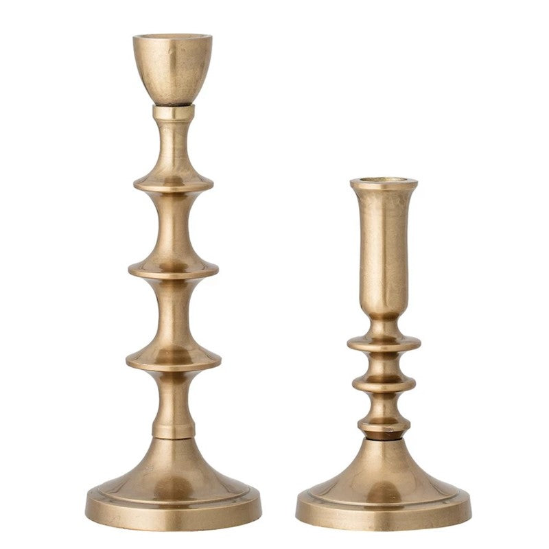 Antique Gold Taper Candle Holder (set of 2)