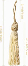 6" bookmark tassel, cream