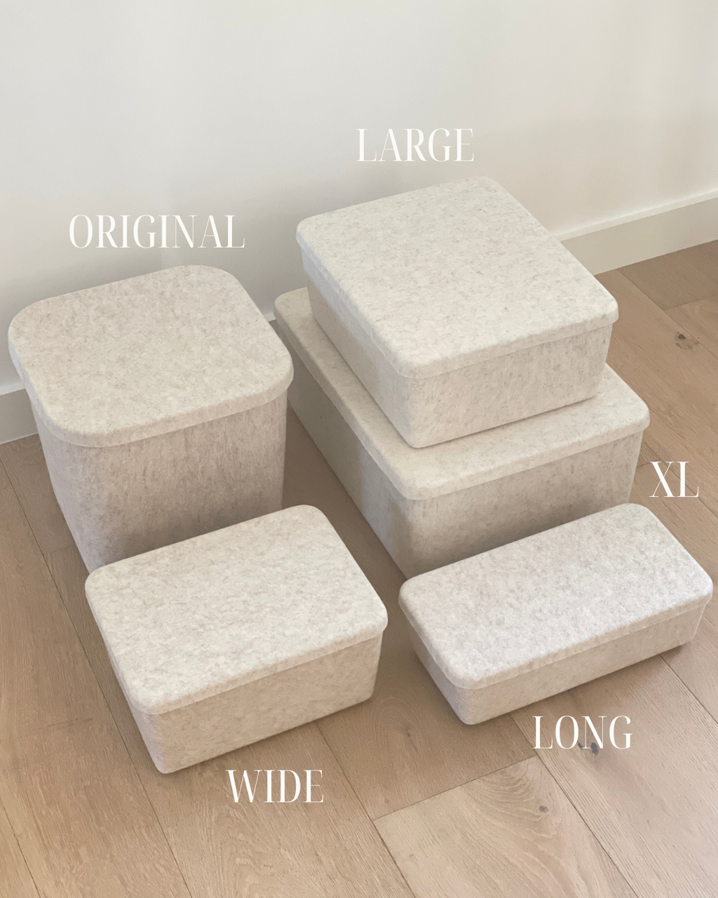 The Sculpted Bin - XL with Lid | Set of 3