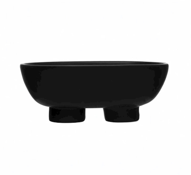 12" Black Footed Bowl