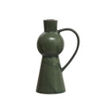 7" Stoneware Candleholder/Vase (green)