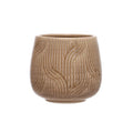 5" Round Stoneware Planter (brown)