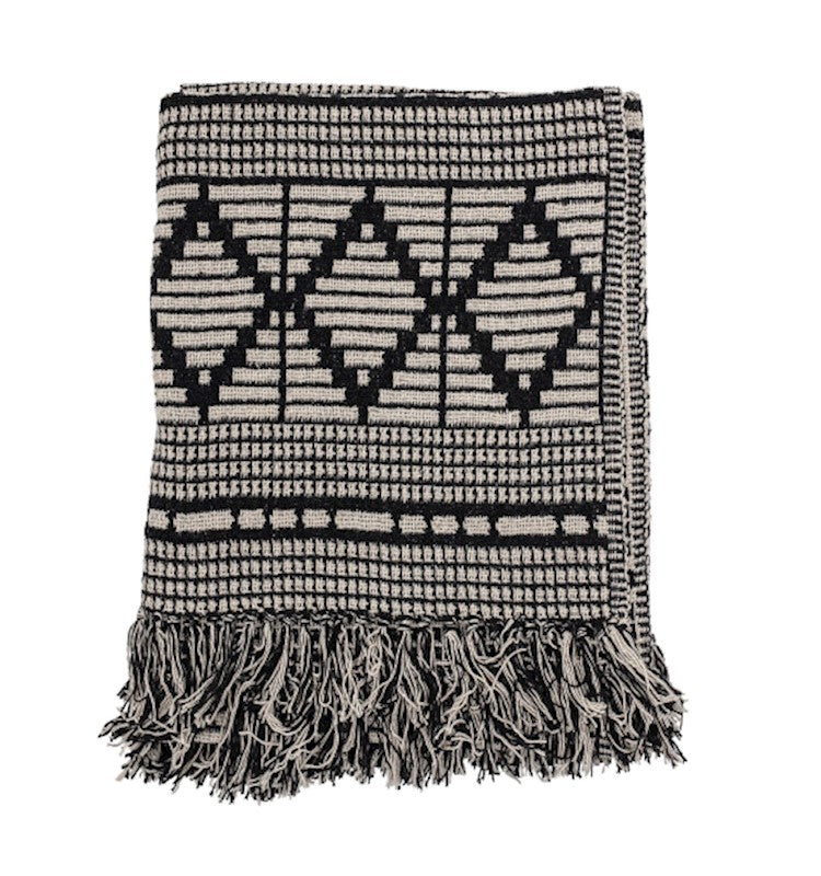 60"L x 50"w Throw w/ Diamond Pattern