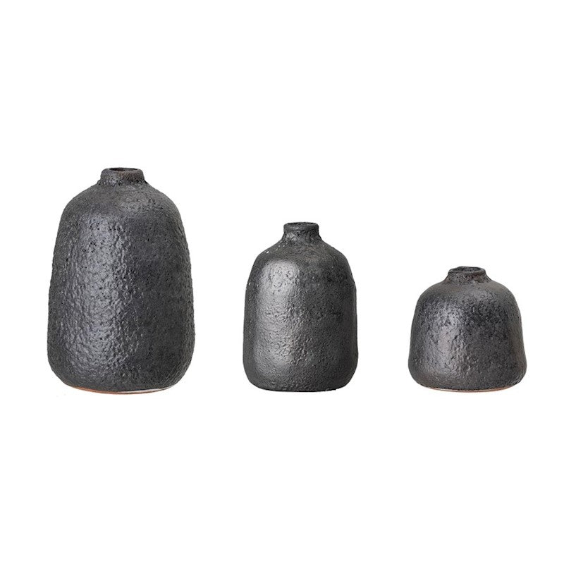 S/3 6", 5", 4" Terra Cotta Vase | Set of 3