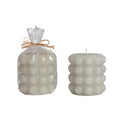 4" hobnail pillar candle