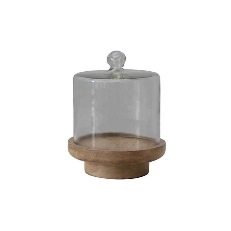 Glass Cloche w/ Wood Base