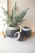 Knobby Blue Ceramic Pot