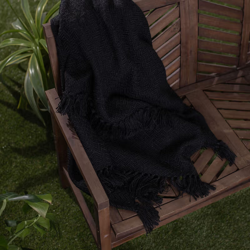 50x60 Atticus Outdoor Throw Black