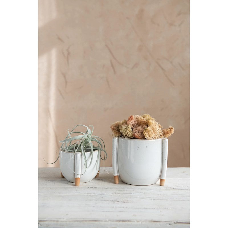 White Stoneware Vase