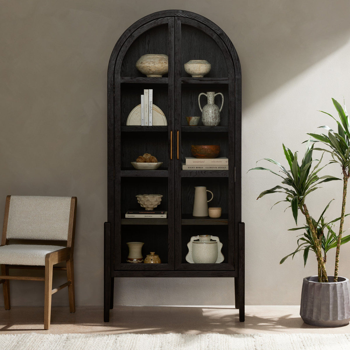 Tolle Cabinet - Drifted Matte Black Veneer