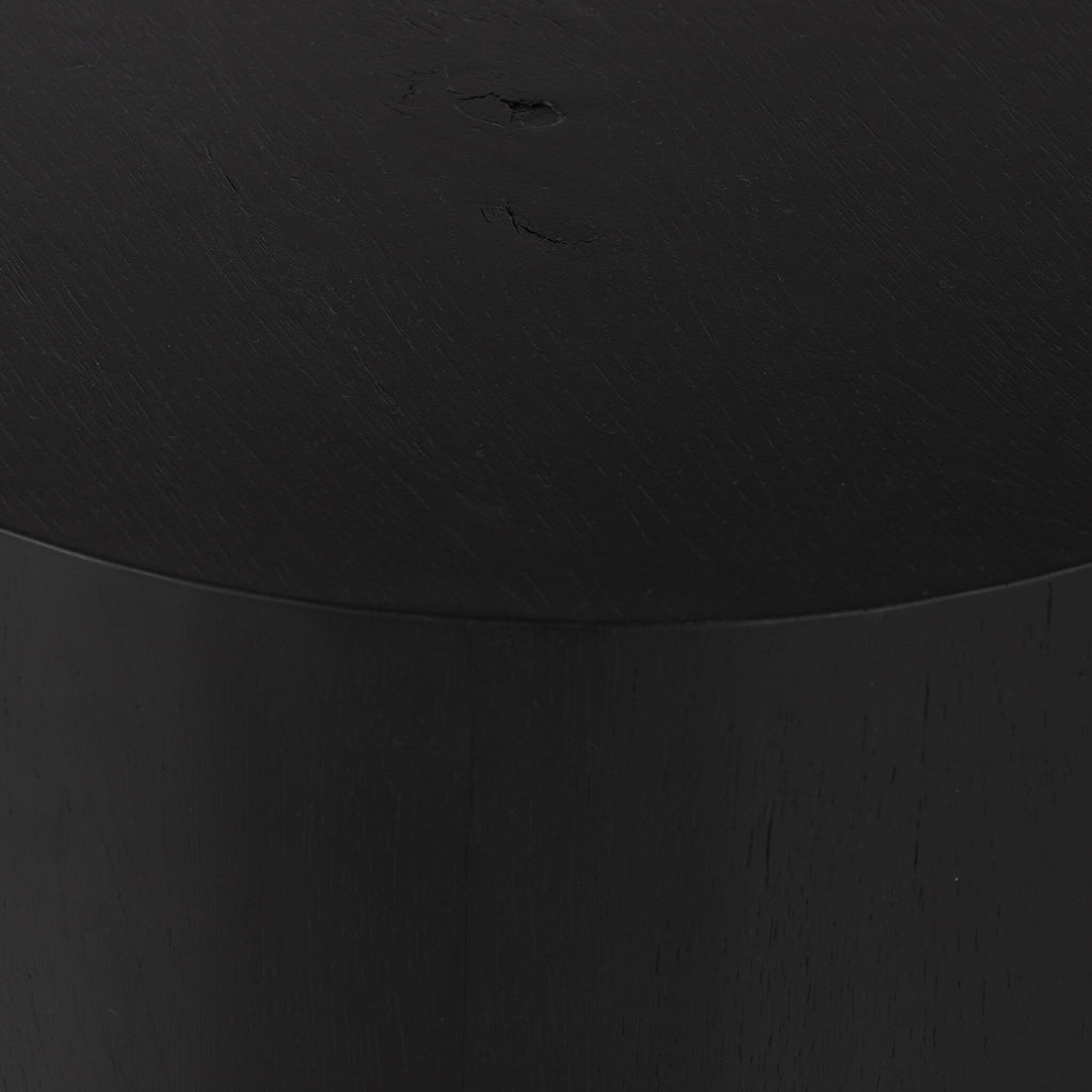 Humphrey Round End Table - Coal on Oak