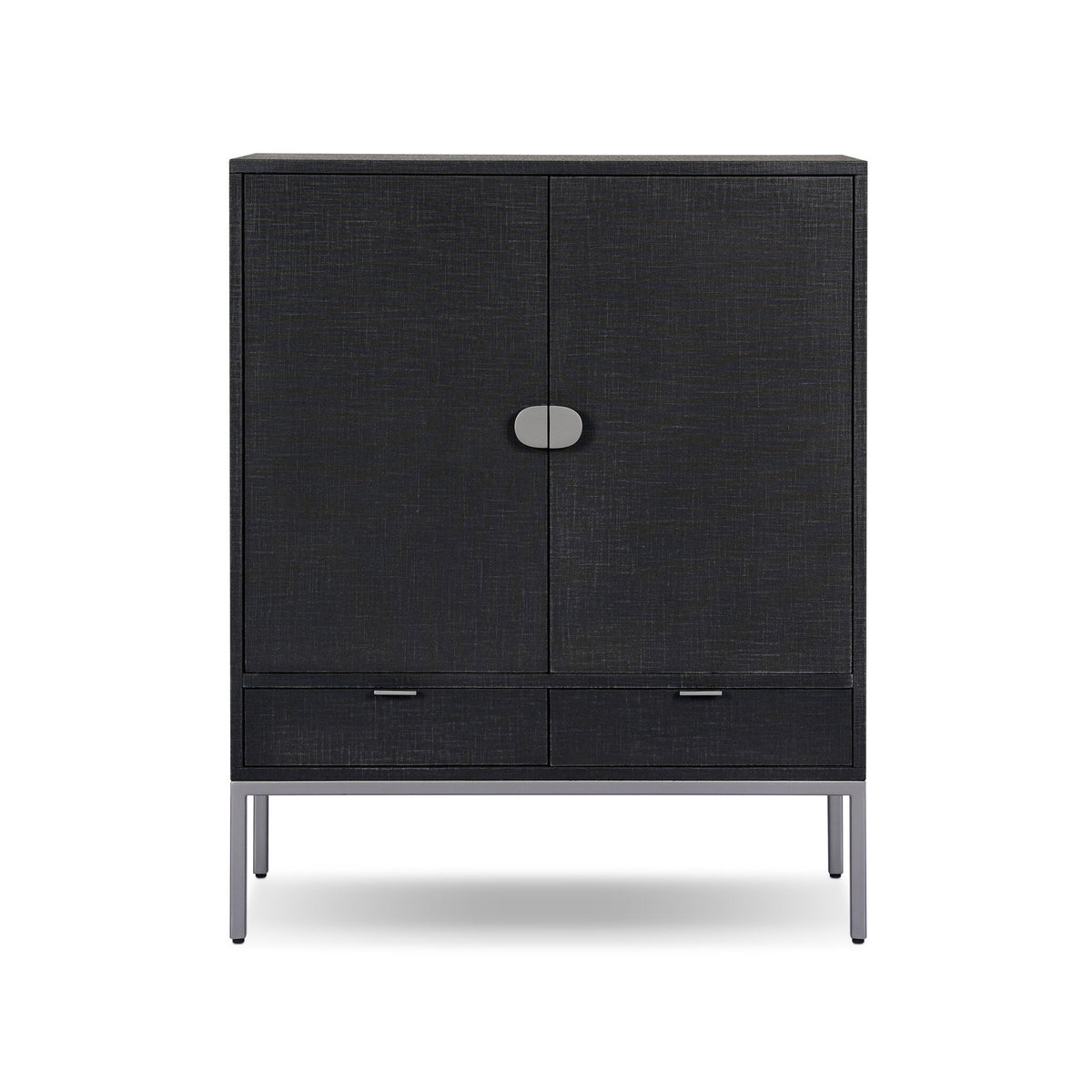 Cressida Bar Cabinet - Black Linen