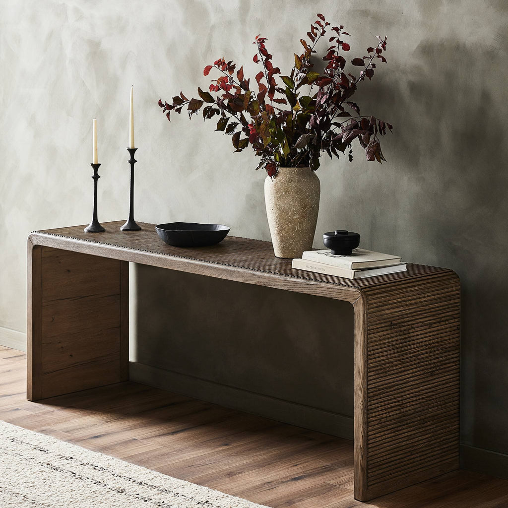 Leo Console Table - Rustic Grey