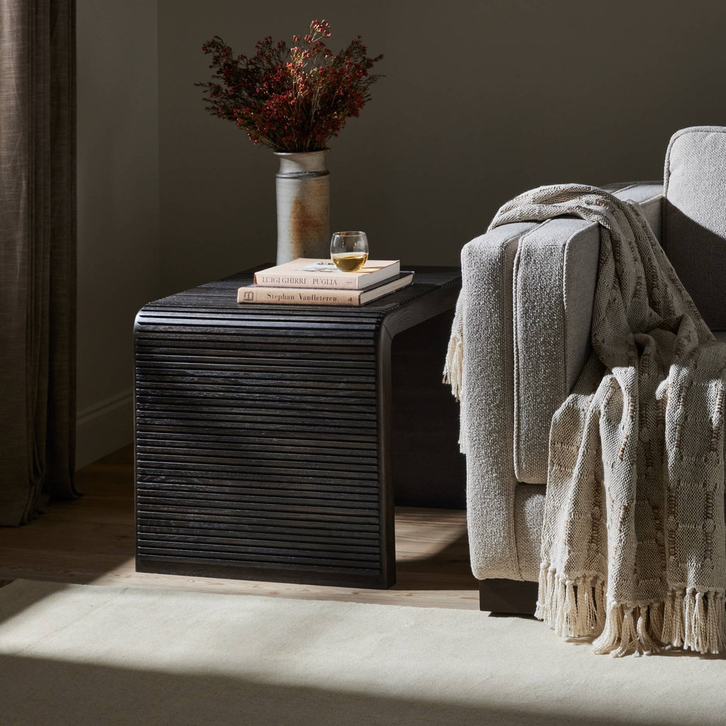 Leo End Table - Smoked Black
