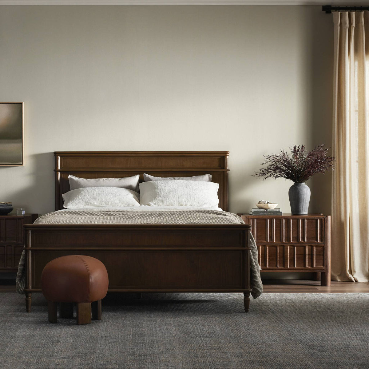 Toulouse Bed - Toasted Oak Veneer