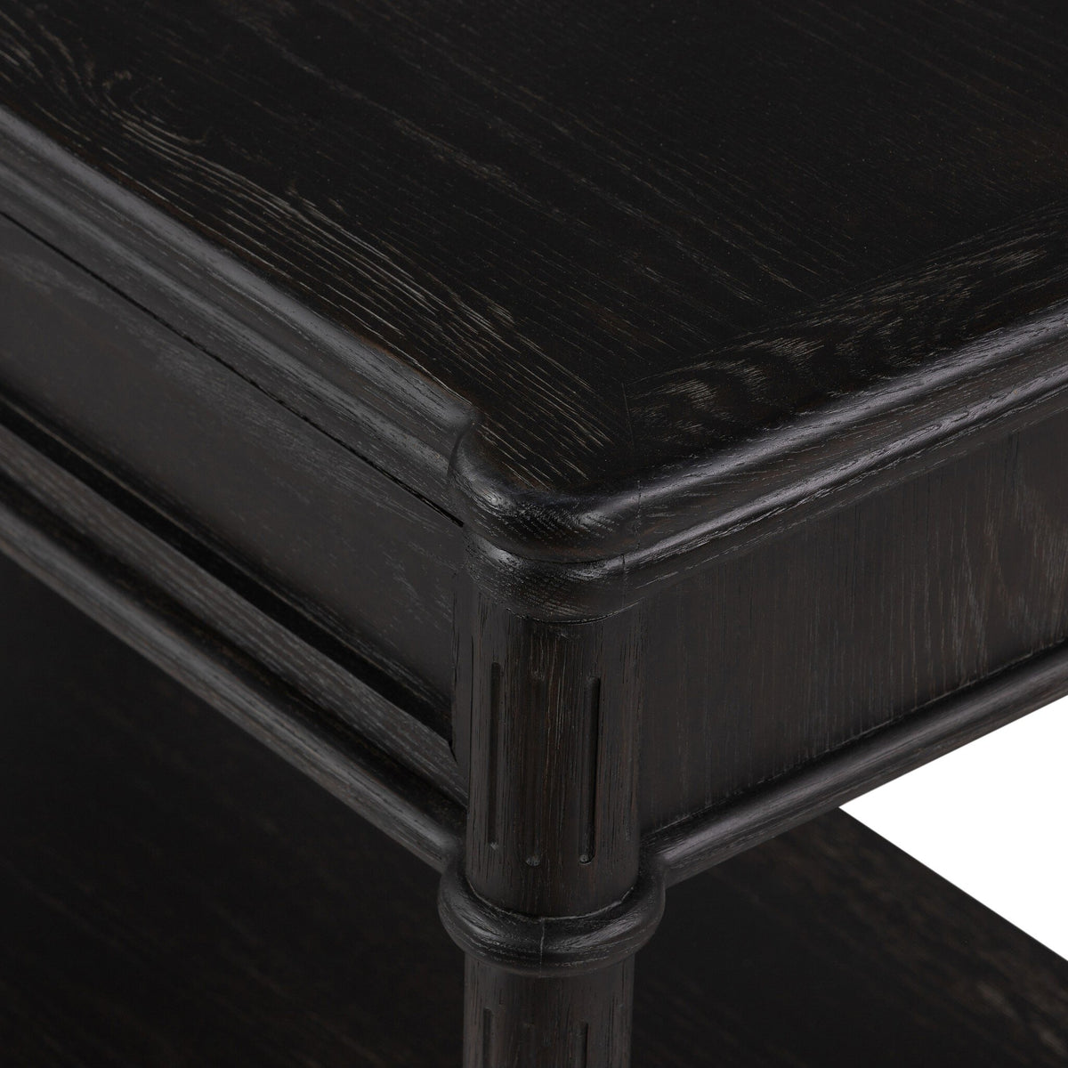 Toulouse Nightstand - Distressed Black Oak