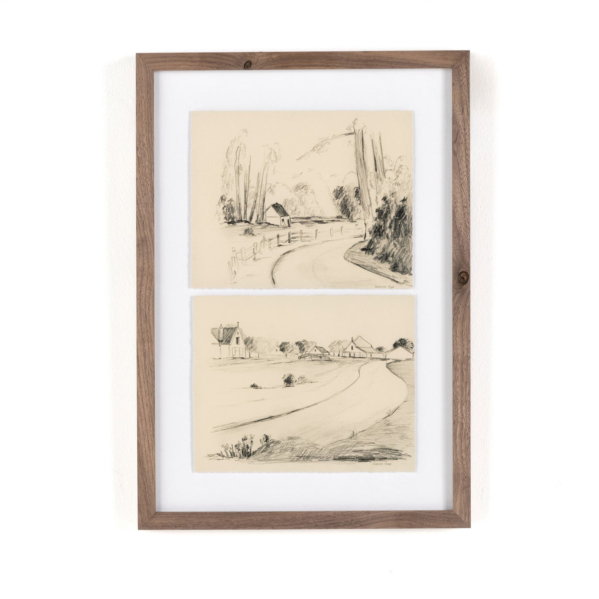 In The Country I by Shaina Page - Rustic 1.5 Walnut