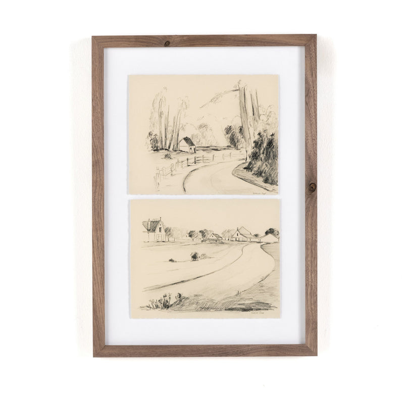 In The Country I by Shaina Page - Rustic 1.5 Walnut