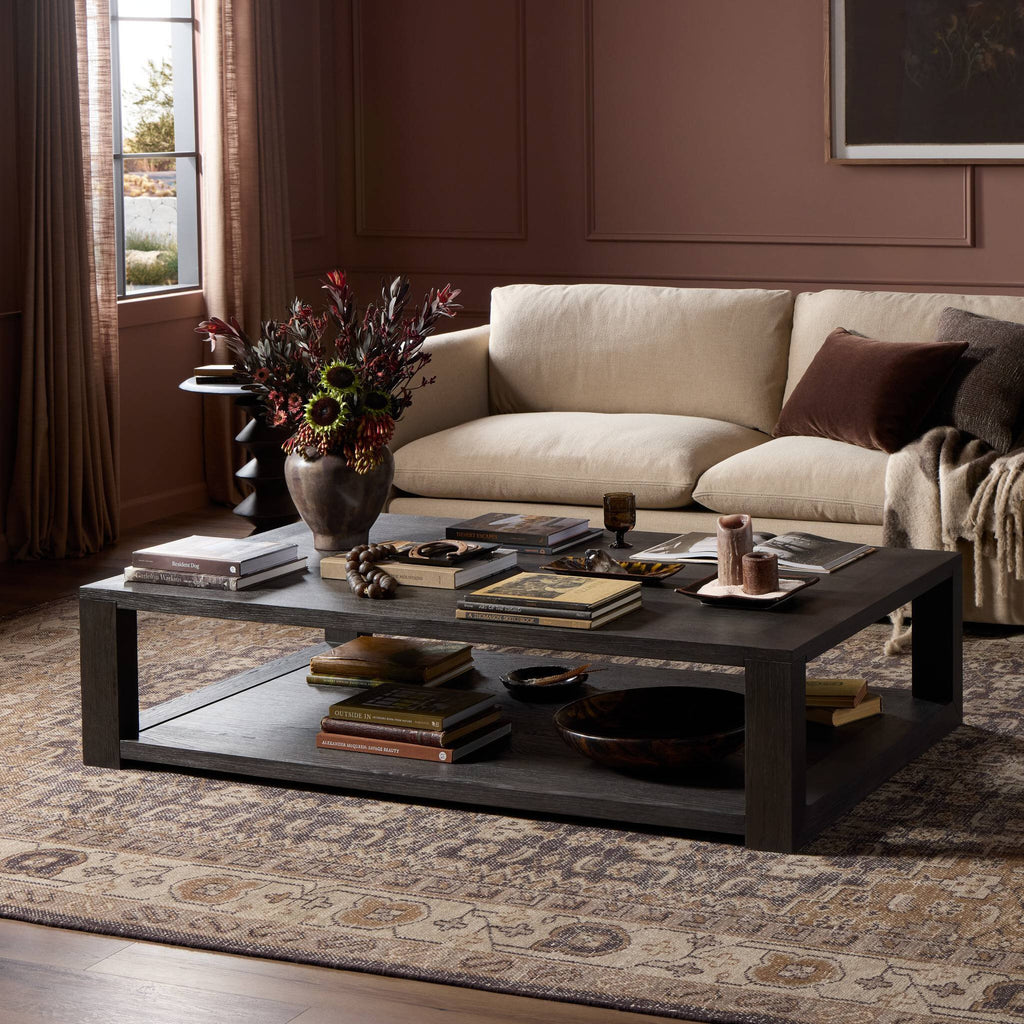 Thomas Coffee Table - Dark Anthracite Oak Veneer Water-Based