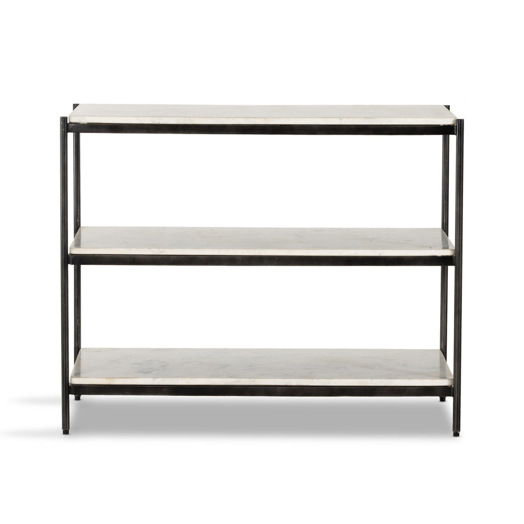 Felix Large Nightstand - Polished White Marble